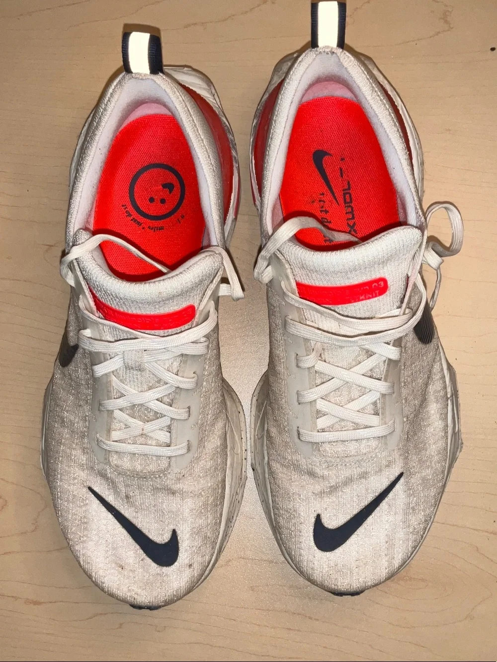 Nike Invincible 3 Running Shoes White Orange Men’s Size 9